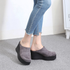 [GIRLS GOOB] Women's Comfortable Wedge Sandal Platform Slip-On Shoes, Synthetic Leather + Suede - Made in KOREA